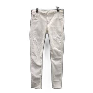 Joe's Jeans Mid Rise Cream Ankle Cropped Cotton Blend Jeans 26